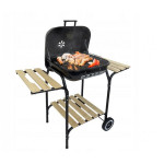 Sodo grilis su dangčiu, ratukais ir lentynėlėmis