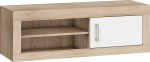TV staliukas Verin 1D, baltos/ąžuolo spalvos