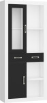 Vitrina Verin 1DSWO, balta/juoda