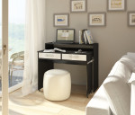 Rašomasis stalas Zoom, juodas/baltas