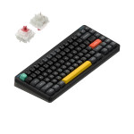 Belaidė Mechaninė Klaviatūra NuPhy Halo75 V2, QWERTY US, RGB, Hot-swap, Obsidian Black, Red Switch