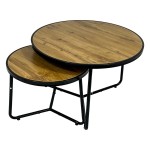 2-jų kavos staliukų komplektas Lars, rudas