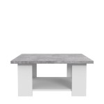 Žemas stalas PILVI - Baltas ir šviesus betonas - Šiuolaikinis - Ilgis 67 x Plotis 67 x Aukštis 31 cm
