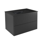 Pakabinama vonios spintelė su praustuvu Besco Akya Linea, 66 cm, pilka