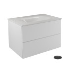 Pakabinama vonios spintelė su praustuvu Besco Akya Classic, 66 cm, balta