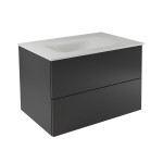 Pakabinama vonios spintelė su praustuvu Besco Akya Classic, 66 cm, pilka/balta