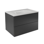 Pakabinama vonios spintelė su praustuvu Besco Akya Classic, 66 cm, pilka/balta