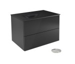 Pakabinama vonios spintelė su praustuvu Besco Akya Classic, 66 cm, pilka