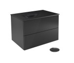 Pakabinama vonios spintelė su praustuvu Besco Akya Classic, 66 cm, pilka