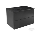 Pakabinama vonios spintelė su praustuvu Besco Akya Classic, 76 cm, pilka