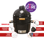 Keraminė kepsninė KAMADO BONO Minimo 40 cm, juoda