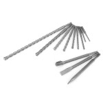 12 Vnt Electric Rotary Plaktuko Betono Gręžimo Bitų Nustatytas Chromo Plieninis Tiesiosios Blauzdos Gręžimo Įrankis