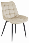 Kėdė BERA - aksomas beige/ kojos juodos x 1