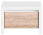 Naktinė spintelė Kaspian, ąžuolo/baltos spalvos