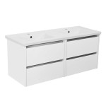 Vonios spintelė KAMĖ City 120-2 su dvigubu praustuvu Lima Blanc