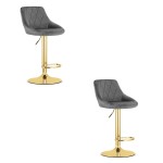 2-jų baro kėdžių komplektas Kast, 45,5x36x85 cm, pilkas