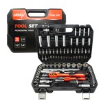 Įrankių komplektas lizdai antgaliai 1/2'' 1/4'' 94 el. DS-1094 (50782)