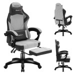 Žaidimų kėdė Huzaro Force 3.7 Grey su atrama kojoms ir pagalvėlėmis
