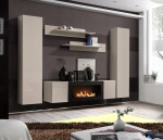 5-ių dalių svetainės baldų komplektas su biožidiniu ASM Fly M1, kašmyro spalvos