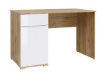 Rašomasis stalas Zele 120, rudas/baltas