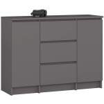 Komodoa Akord K100, 101x35x76 cm, pilka