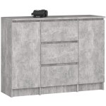 Komodoa Akord K100, 101x35x76 cm, pilka