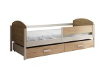 Vaikiška lova ADRK Furniture Kalia 200x90 cm, ruda/balta