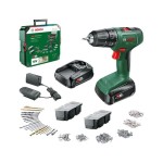 Bosch EasyDrill 18V su 2 baterijomis 18V 1,5Ah + Systembox su 241 priedu + kroviklis AL1810CV 06039D8007