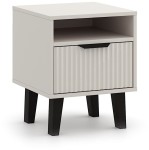 Spintelė prie lovos TopEShop Scandi 1S Slim, balta
