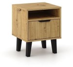 Spintelė prie lovos Top E Shop Scandi 1S Slim, ruda