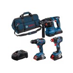 KOMBO RINKINYS 3 ĮRANGOS 18V: GSR 18V-55 + GDX 18V-200 + GBH 18V-22 + ProCORE18V 3x4,0Ah