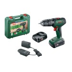 Bosch Universal 18V smūginis gręžtuvas su dvejomis 2,0 Ah baterijomis ir įkrovikliu