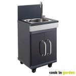 Modulis kriauklei - COOK'IN GARDEN - Fidgi - Integruojamas į Fidgi 3 ir 4 kepsnines - Apsauga - Kriauklė ir nerūdijančio plieno čiaupas