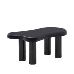 Homla ALTO juodas kavos staliukas, 100 x 60 x 45 cm – modernus MDF dizainas