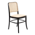 LEGNO rotango kėdė juoda 49x45x83 cm HOMLA