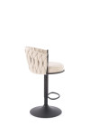 H125 bar stool, black / beige