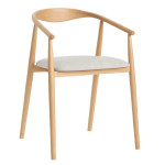 Valgomojo kėdė Aatrium Bradine, šviesiai pilka/ąžuolas