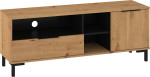 TV staliukas Meblocross Fresh FRE-11, ąžuolo/juodos spalvos