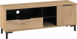 TV staliukas Meblocross Fresh FRE-11, šviesaus ąžuolo/juodos spalvos