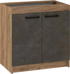 Apatinė virtuvės spintelė Meblocross Rodos ROD-08 S80, granada ruda/pilka