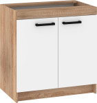 Apatinė virtuvės spintelė Meblocross Rodos ROD-08 S80, sonoma šviesi/balta