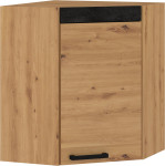 Viršutinė spintelė Meblocross Rodos ROD-15 W60-N, ąžuolo artisan/juoda