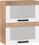 Viršutinė spintelė Meblocross Rodos ROD-17 W60-PZ, sonoma šviesi/balta