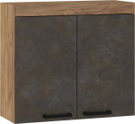 Viršutinė spintelė Meblocross Rodos ROD-18 W80, granada ruda/pilka