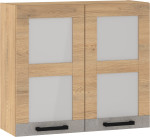 Virtuvinė spintelė Meblocross Korfu KOR-19 - W80-PN, ąžuolo/pilka