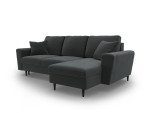 Minkštas kampas su miegojimo funkcija Micadoni Home Kyoto, Dark Grey