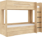 Dviaukštė lova Meblocross Blanc P, 200x80 cm, ąžuolo spalvos