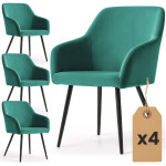 4-ių kėdžių komplektas Akord Estelle, žalias