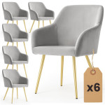 6-ių kėdžių komplektas Akord Estelle, pilkas