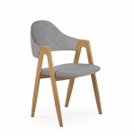 Kėdė Halmar K344, pilkos/ąžuolo spalvos/ 2 K. KOMPLEKTAS/NEAKTYVUOTI